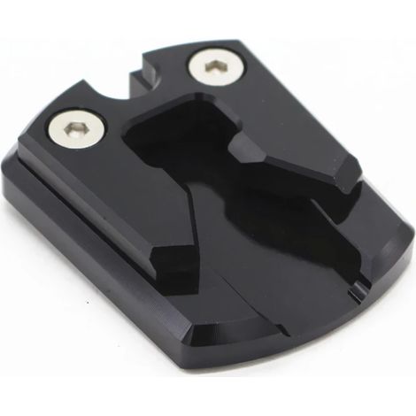 (Noir) Compatible avec YAMAHA NMAX155 N-MAX155 NMAX 155 N-MAX 2015 2016 2017 2018 - Béquille latérale/extension de pied - Plaque de support maxpower (1/4)