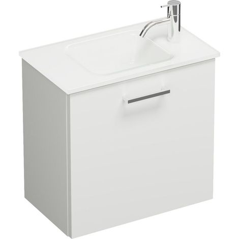 Burg Eqio Glas-WT+WT-Unterschrank Weiß Hochglanz/Weiß GRP95