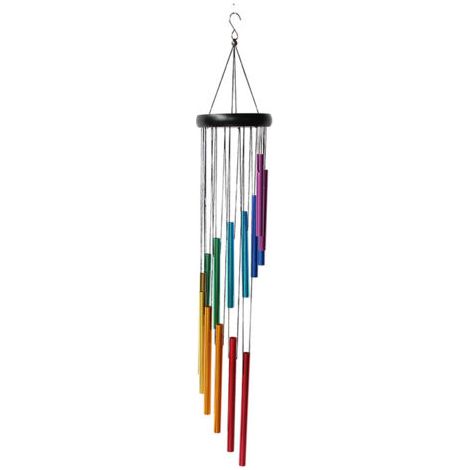 Carillon A Vent Exterieur, 14 Tube Couleur Aluminium Carillon À Vent,Deco De Arbre Moulin À Vent Jardin Exterieur Ou Interieur(Couleur)
