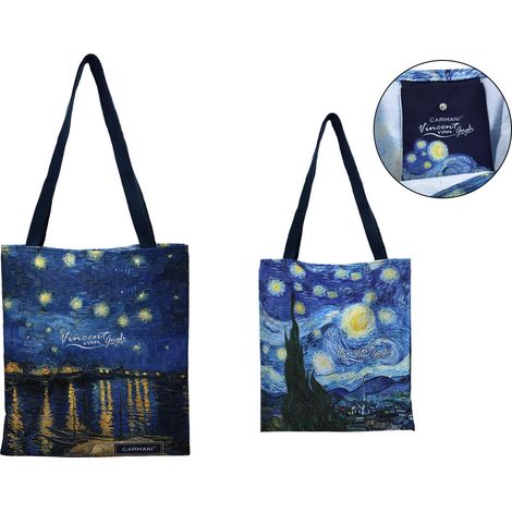 Carmani, Schultertasche, für Einkäufe bis 5 kg - VAN gogh/Nacht (1/4)