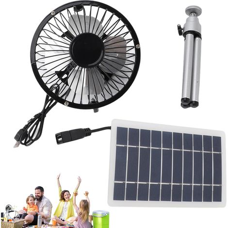 Ventilateur Solaire D'Extérieur Ventilateur Portable Léger Alimenté Par (1/5)