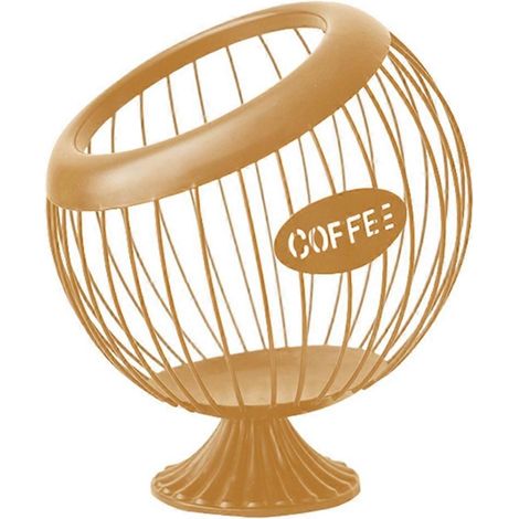 Porte-capsules expresso, porte-dosettes de café doré - (1/5)