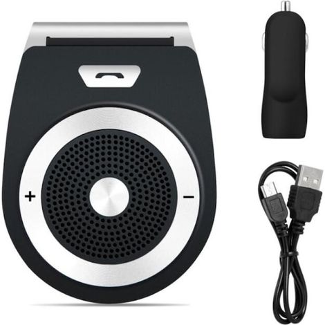 Kit mains libres Bluetooth avec détecteur de mouvement, connexion pour 2 téléphones, noir (1/5)