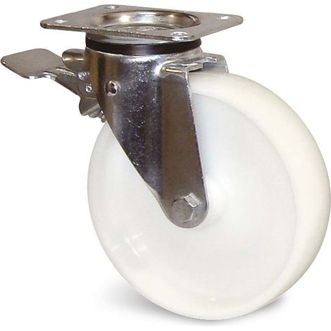 rueda giratoria guitel-hervieu swivel caster wheel freno zinc 100 mm