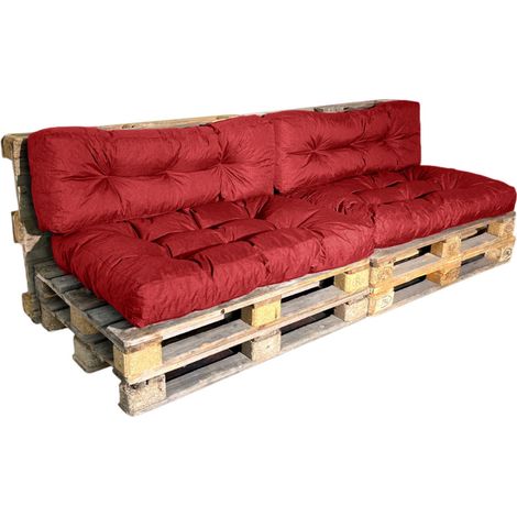 Coussin Palette - LOT X2 Rouge Bananair Fabriqué en France (1/5)