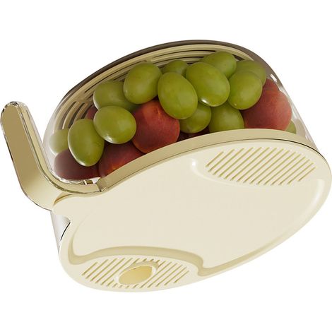 Bol à laver le riz passoire à pâtes en plastique efficace pratique grande capacité égouttoir de cuisine pour légumes et aliments (1/4)