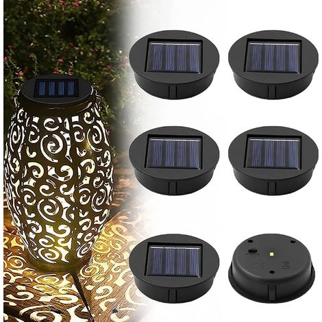 LUFEIS Lampe Solaire de Rechange avec LED, 6 pièces Lampes Solaires de Rechange 8cm pour lanternes d'extérieur à lumière solaire, pièces de rechange de lampes solaires pour extérieure de jardin (6) (1/5)