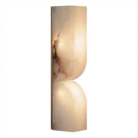Applique murale Art Déco en marbre naturel avec éclairage LED pour salon, chambre, couloir ou restaurant (1/5)