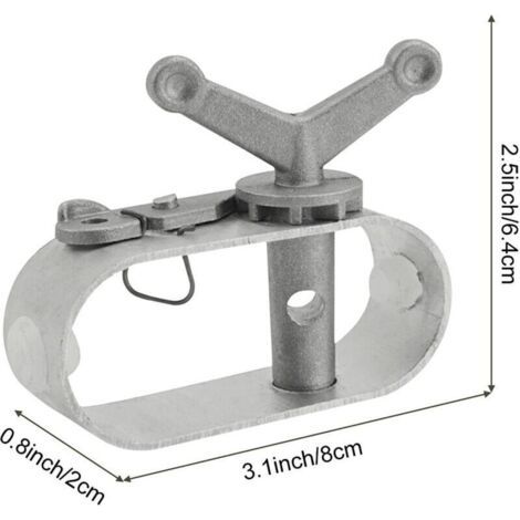 QORVA-Lot de 2 tendeurs de câble pour couverture de piscine - Treuil en aluminium pour piscine - 8 x 2 x 6,4 cm (1/3)
