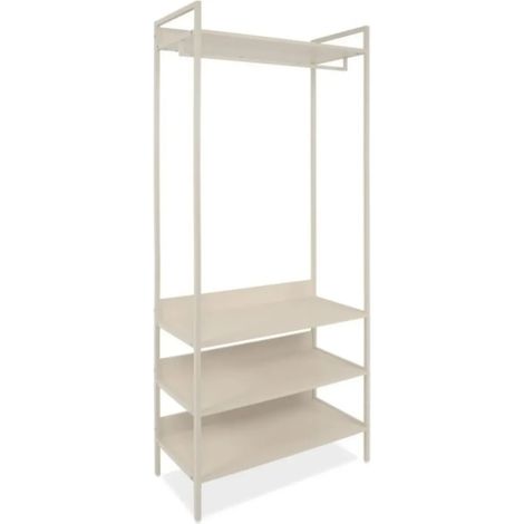 Mobile Ingresso Dhaka41B con Appendiabiti e 4 Ripiani Beige (1/5)