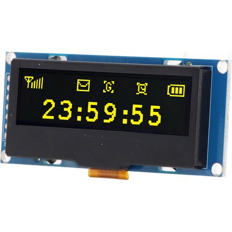 Module d'affichage 2,23 pouces, résolution 128 x 32, écran OLED SSD1305 IICSPI Comm MRC162D, affichage jaune (1/5)