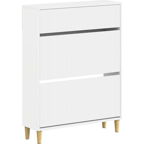 Schuhschrank ARNHEM 78 x 24 x 103 cm Holzwerkstoff Weiß vidaXL (1/5)