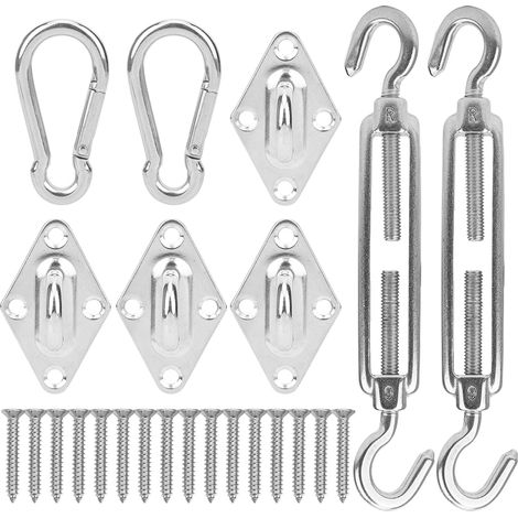 Outdoor-Camping-Zubehör: Türschnalle aus Edelstahl in Rautenform, Markisenhaken, Sonnenschutz-Werkzeug