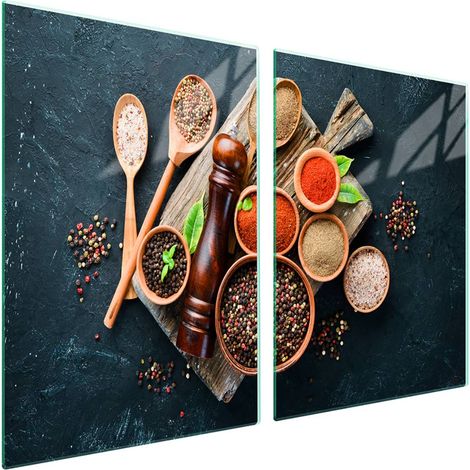 Plaque de protection en verre pour poêle 2x45x52 Cuisine (1/5)