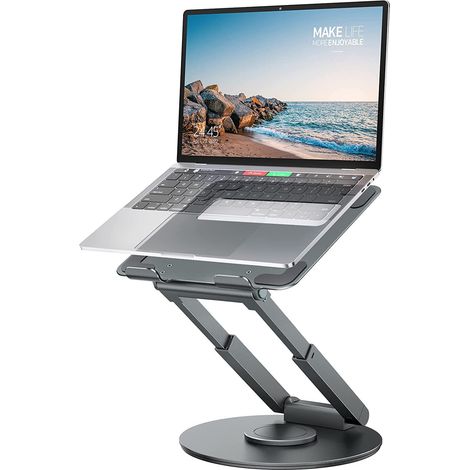 Standard-Desktop-Laptop, höhenverstellbar bis 53 cm (21 Zoll), grau