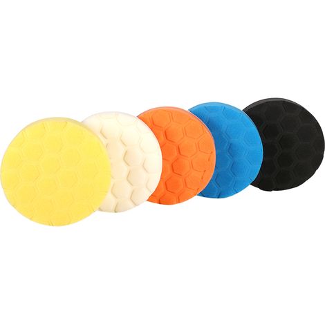 Kit d'outils manuels pour polisseuse de voiture, 5 pièces, éponge de polissage, tampon de polissage, cire 5 pouces (1/4)