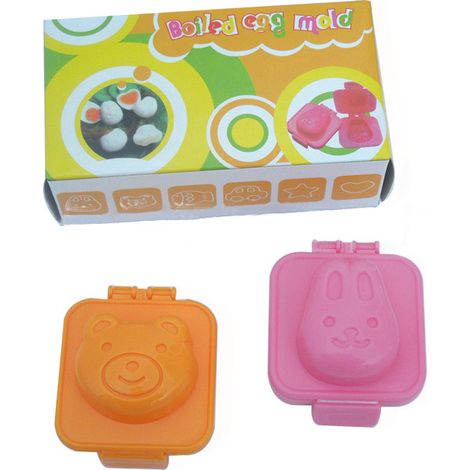 Plastic Egg Mold, Rabbit and Bear Cartoon Cute Boil Egg Mold Decorating Fondant Cake Tool (1/5)
