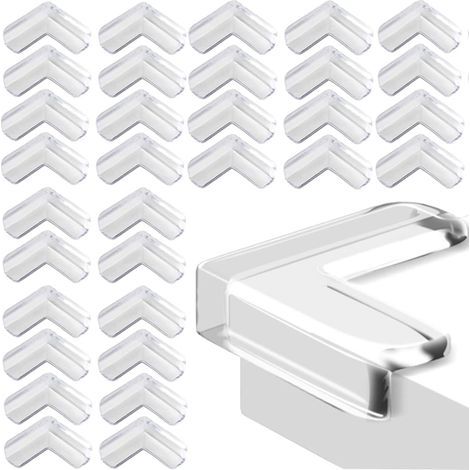 Protection Coin de Table Bébé, 6Pcs Protecteur d'angle de Meuble Transparent, Doux et Haute Résilience, Protège Le Bébé des Angles Vifs de la Table (L-Shape)