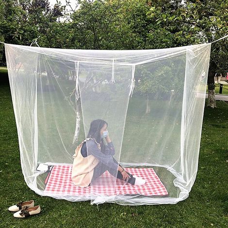 [NIE BENUTZT]Moskitonetzzelt, superleicht und langlebig, einfaches Ein- und Aussteigen durch große Tür, Polyester-Camping-Wander-Rucksacknetze für Schlafsäcke, Bett (1/3)