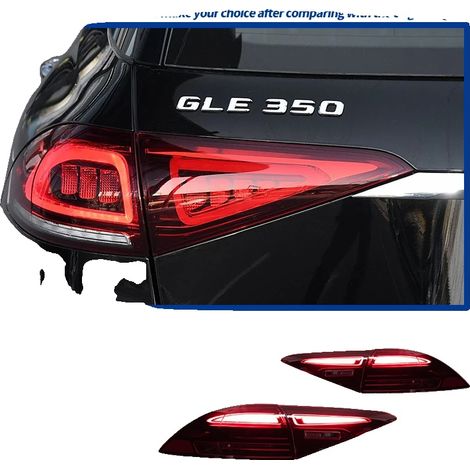 Set di fanali posteriori, compatibili con Mercedes-Benz GLE W167, materiale resistente, design multifunzionale, 2019-2023, 4 pezzi (1/2)