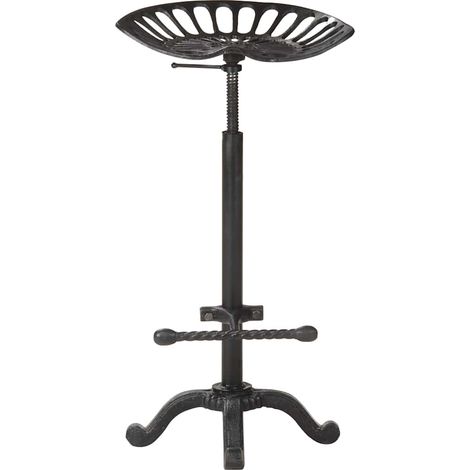 vidaXL Taburete de cocina hierro fundido negro (1/2)