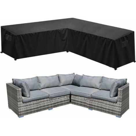 Wasserdichte Schutzhülle für Gartenecksofa – Schutzhülle für L-förmiges Ecksofa – 215 x 215 x 87 cm (1/3)