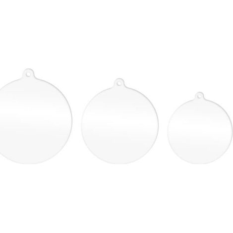 Boules de Noël - Artemio - Rondes - 6 à 8 cm - 3 pcs - Acrylique (1/2)