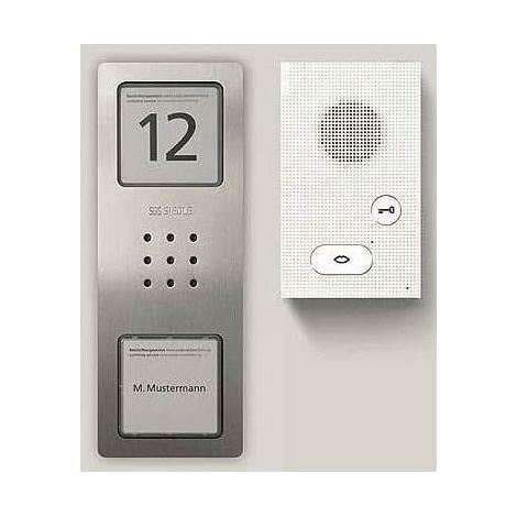 Kit audio Siedle Basic acero inoxidable diseño moderno