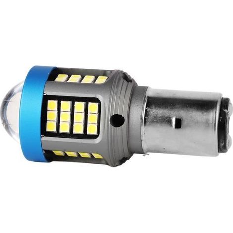 Motorradscheinwerferlampen, hochhelle weiße LED-Motorradscheinwerferlampe, breiter Abstrahlwinkel, Aluminiumlegierung BA20D (1/4)