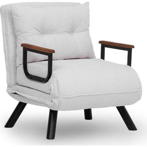 Fauteuil convertible en tissu effet bouclette Sando (1/5)