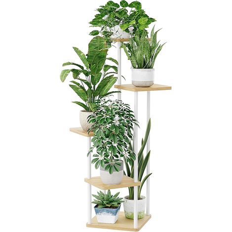 Support Plantes Intérieur – 5 étagères – Dimensions 30x30x106cm – Support pour cactus et succulentes – Installation facile (1/5)
