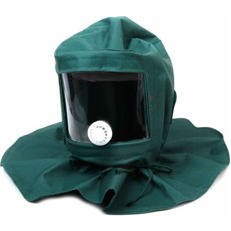 Windproof and dustproof protective helmet and mask for sandblasting. (1/4)