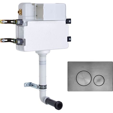 Roper Rhodes In Wall Concealed Cistern and Rondo Gunmetal Dual Flush Plate (1/3)