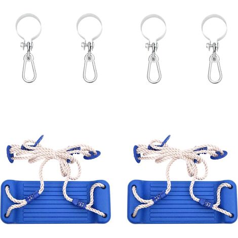Swing Seats with Ropes 2 pcs Blue 38x16 cm PE vidaXL