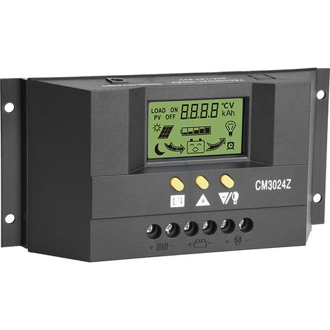 Intelligenter PWM-Laderegler für Solarmodule, LCD-Anzeige, 12 V/24 V, 30 A (1/5)