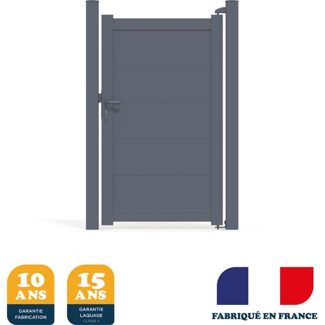 Portillon prêt à poser MARYN Gris 7016 L104 cm X 165cm en aluminium BELTY (1/3)