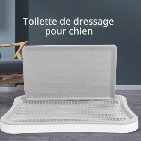 Pot de Toilette pour Chien avec Paroi Anti-éclaboussures Amovible pour Animal Domestique - Toilette D'entraînement en pour Chien - Support Portable pour Coussinets de Pipi (1/5)