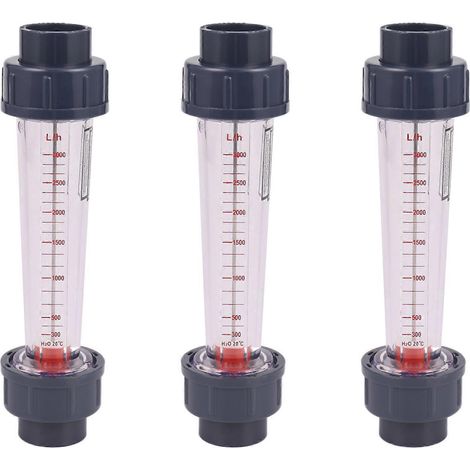 Débitmètre à tube plastique 3X -25, 300-3000 L/h, rotamètre pour eau, outils de mesure de débit pour liquides et produits chimiques. (1/5)