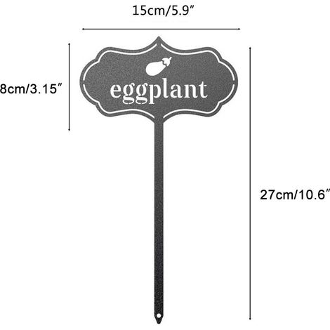 Etiketten und Stäbe aus Edelstahl für Pflanzen, Kräuter, Gewächshäuser, Gemüsegärten, Obst und Gemüse, 100 Stück (1/2)