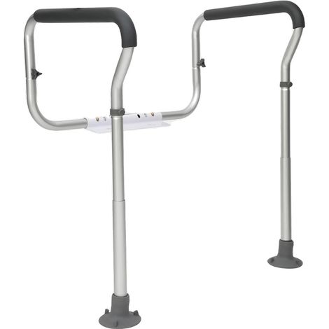 Barre de sécurité pour toilettes, largeur et hauteur réglables, supporte jusqu'à 300 lbs, 300pound (1/5)