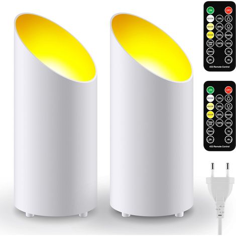 Spot LED Uplight, Spot de Sol, 2 Pcs Blanc Lampes de Sol LED pour Un Éclairage d'Accentuation d'Ambiance, Lampadaires Plafonniers Lampadaire Dimmable Jaune Chaud Naturel Lumière Blanc Froi (1/5)