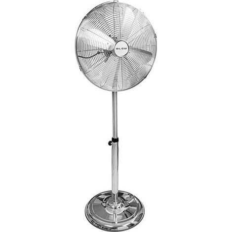Ventilatore da terra Blow in metallo argentato 60W con potenza regolabile