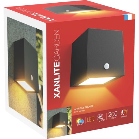 Xanlite Aplique solar led con sensor 3000k Luz cálida APS200D