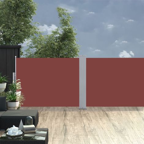 Auvent latéral Store Banne Solaire abri Marquise Brise-soleil rétractable Marron 120 x 1000 cm LKOWF49899 (1/5)