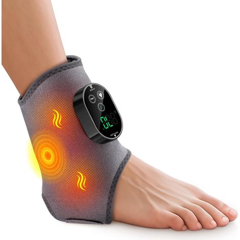Masseur de Genoux Chauffant avec Lumière Rouge, Genouillère Chauffante sans Fil avec Vibration, Batterie de Haute Capacité 5000mAh, Genouillère Chauffante pour Épaule, Coude et Genou, 1 Pack, Noir (1/5)