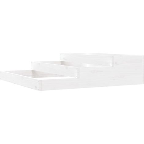 Maison Exclusive - Jardinière Blanc 107x107x27 cm Bois massif de pin
