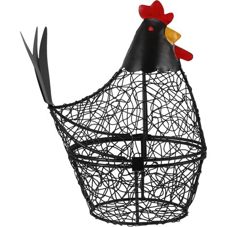 1 Panier rangement œufs,Couvercle inclus,Fer forgé,Organisateur cuisine,Stockage fruits,Décoration intérieure