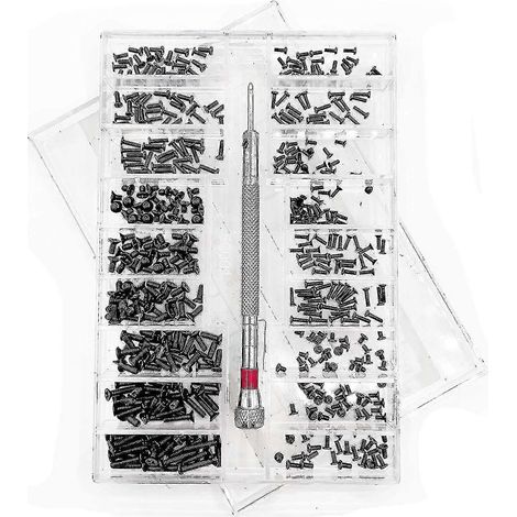 500 vis, micro-vis, petites vis noires, vis en acier au carbone (1/5)