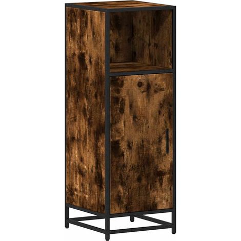 Maison Exclusive - Armadietto Bagno Rovere Fumo 35x37,5x100 cm Legno Multistrato