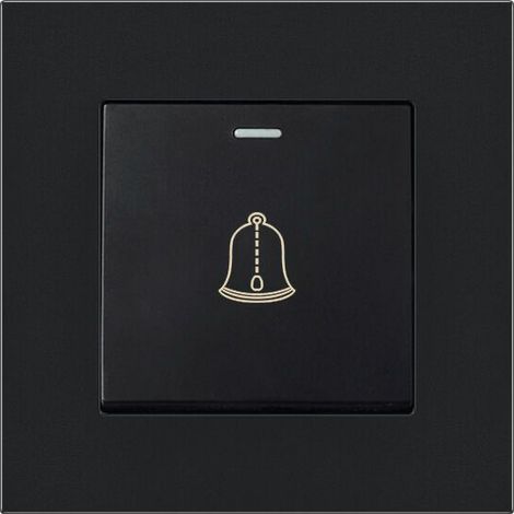 Outdoor doorbell button, 220–250 V, doorbell switch with tempered glass plate, wireless, waterproof doorbell button, 8.6 cm (3.38 inches) (1/5)